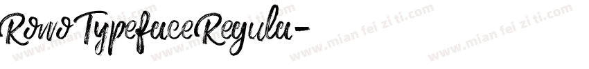 Rowo Typeface Regula字体转换